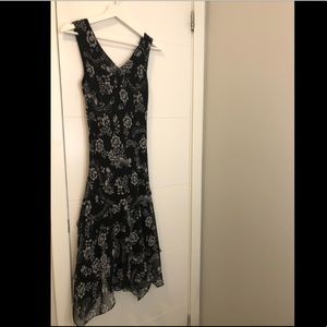 Black and White Floral Dress